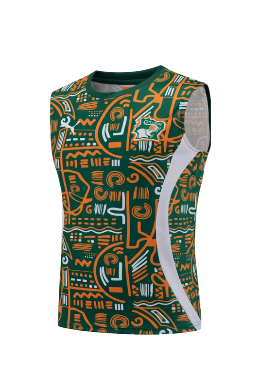 Ivory Coast Green Sleeveless Set