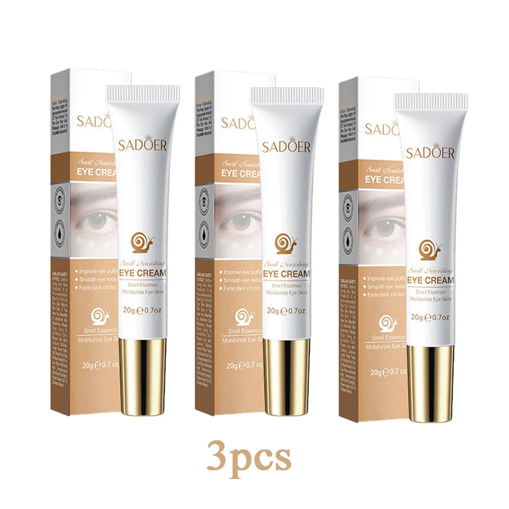 SADOER Snail Eye Cream Anti Wrinkle Dark Circles Under The Eyes Remove Eye Bags Moisturizing Anti-Aging Eyes Skin Care Products