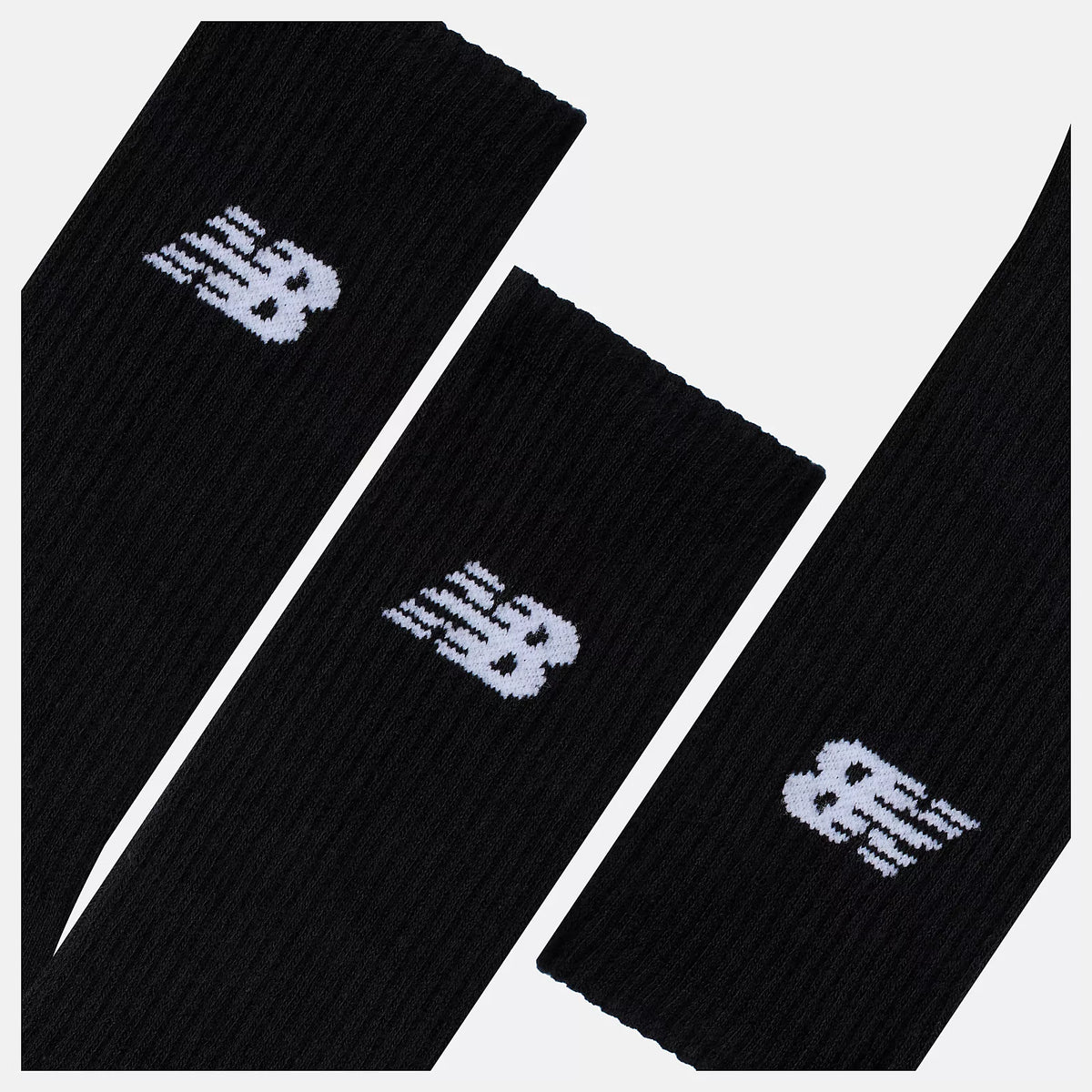 New Balance Everyday Crew Socks Black LAS51293 3 Pairs