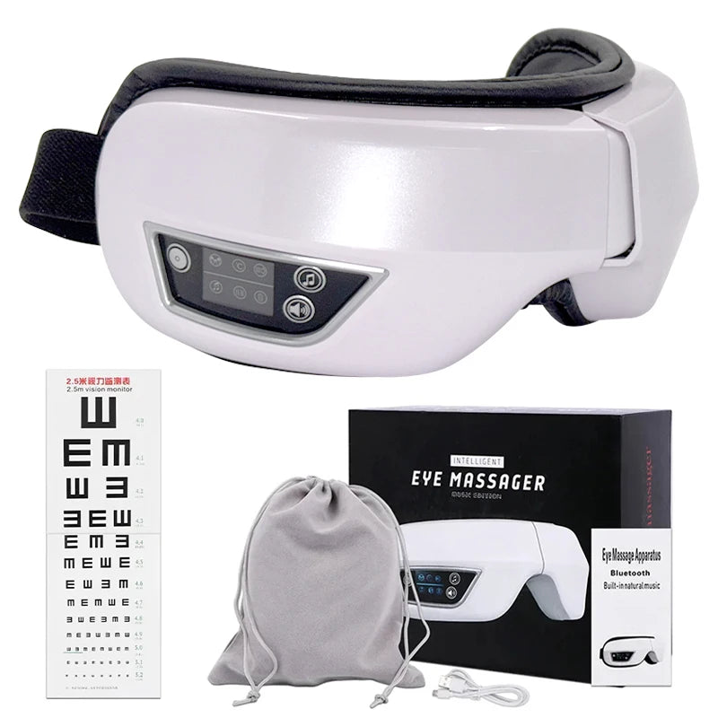 Eye Care Instrument 6D Smart Vibration Eyes Massager Airbag Compress Bluetooth Music Eye Sleep Massage Mask Eye Relax Fatigue