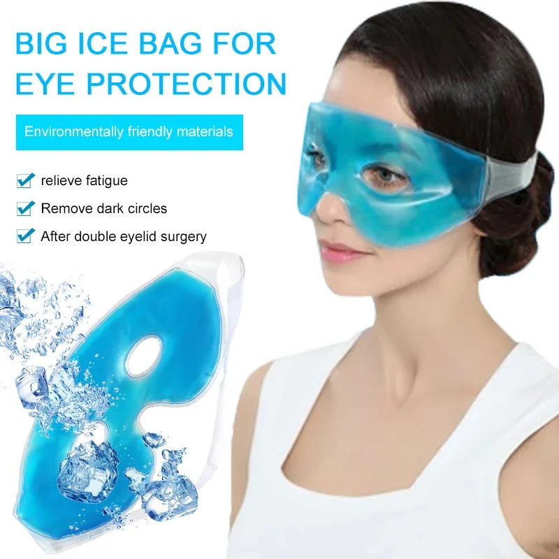 Cooling Ice Eye Mask Fatigue Relief Remove Dark Circles Cold Eye Mask Sleep Mask Cooling Eyes Care Relaxing Gel Eye Pad