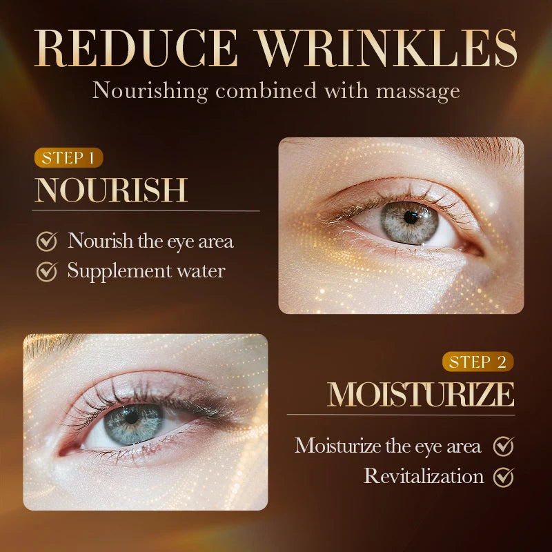Snake Venom Peptide Caffeine Anti Wrinkle Massage Eye Cream Anti Dark Circles Puffiness Anti-Aging Moisturizing Eyes Skin Care