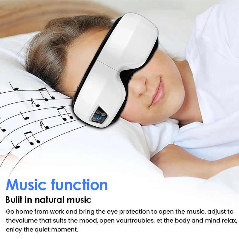 Eye Care Instrument 6D Smart Vibration Eyes Massager Airbag Compress Bluetooth Music Eye Sleep Massage Mask Eye Relax Fatigue