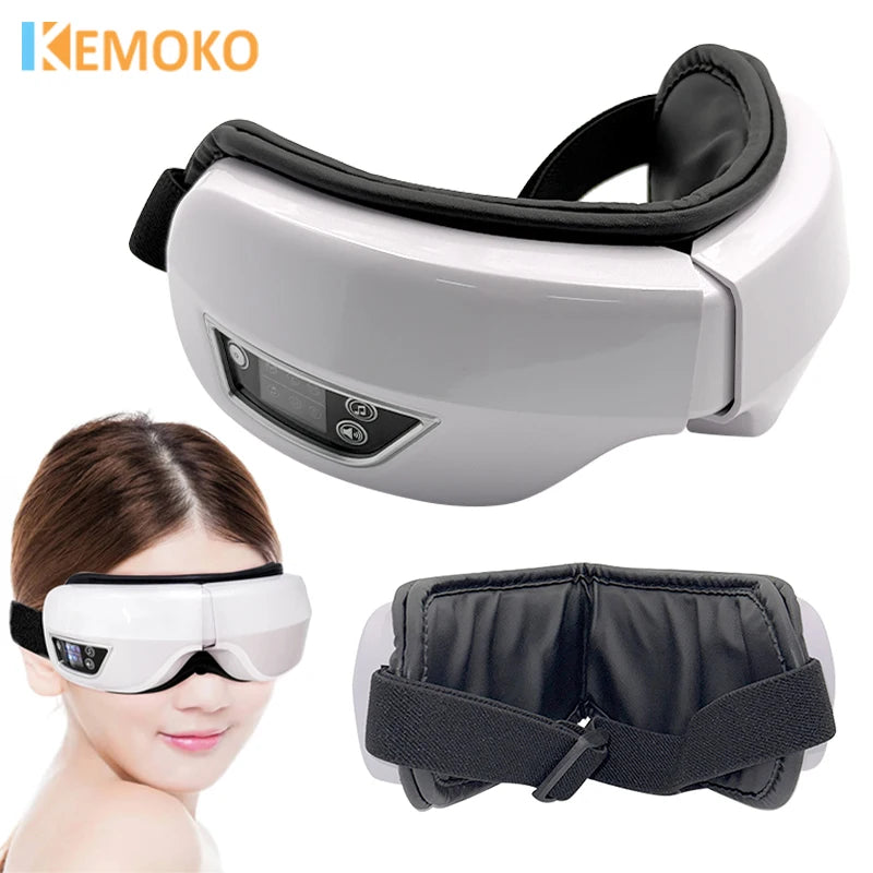 Eye Care Instrument 6D Smart Vibration Eyes Massager Airbag Compress Bluetooth Music Eye Sleep Massage Mask Eye Relax Fatigue