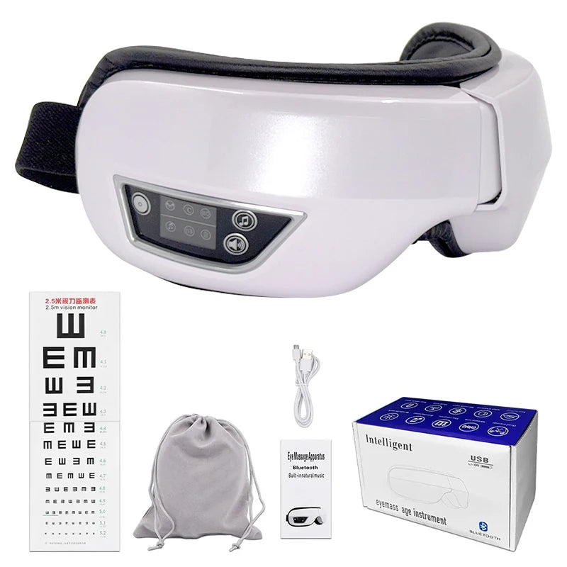 Eye Care Instrument 6D Smart Vibration Eyes Massager Airbag Compress Bluetooth Music Eye Sleep Massage Mask Eye Relax Fatigue