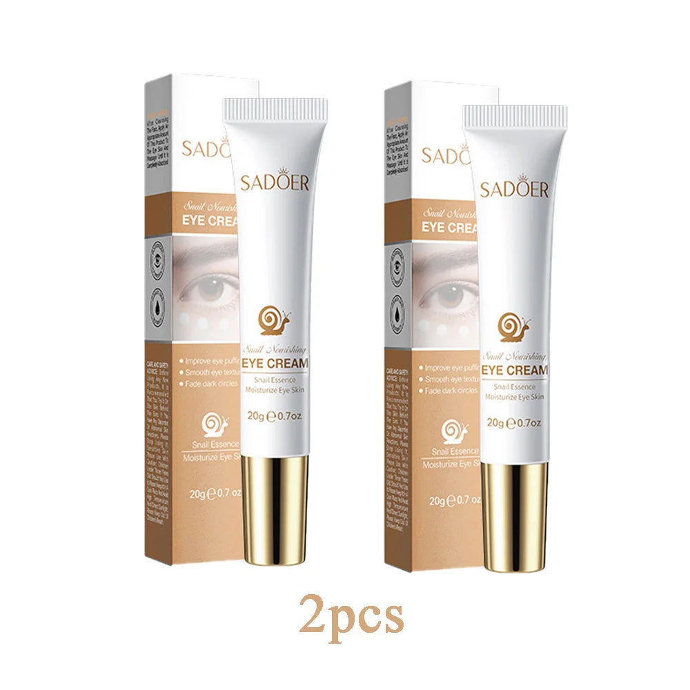 SADOER Snail Eye Cream Anti Wrinkle Dark Circles Under The Eyes Remove Eye Bags Moisturizing Anti-Aging Eyes Skin Care Products