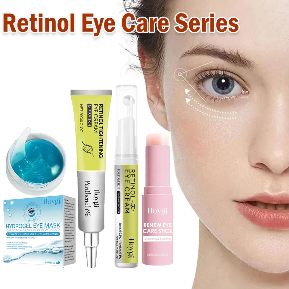 Retinol Eye Care Series Anti-Wrinkle Eye Cream Serum Stick & Patches For Dark Circles Wrinkles Firming Moisturizing Eye Care