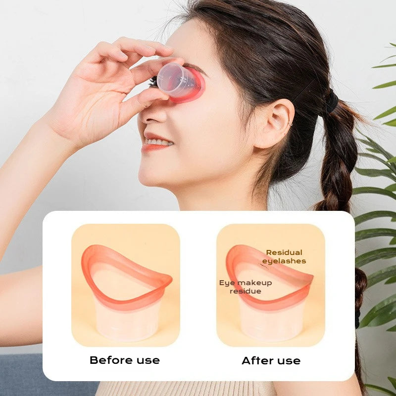 Soft Silicone Eye Wash Cup Reusable Eye Cleaner Flushing Rinse Cup Daily Eye Care Tool for Students Beauty Personal Care