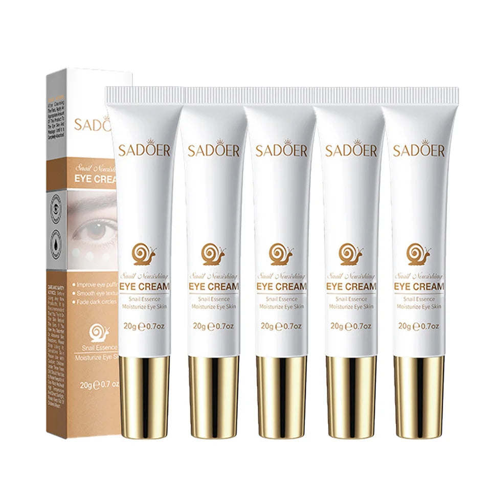 SADOER Snail Eye Cream Anti Wrinkle Dark Circles Under The Eyes Remove Eye Bags Moisturizing Anti-Aging Eyes Skin Care Products