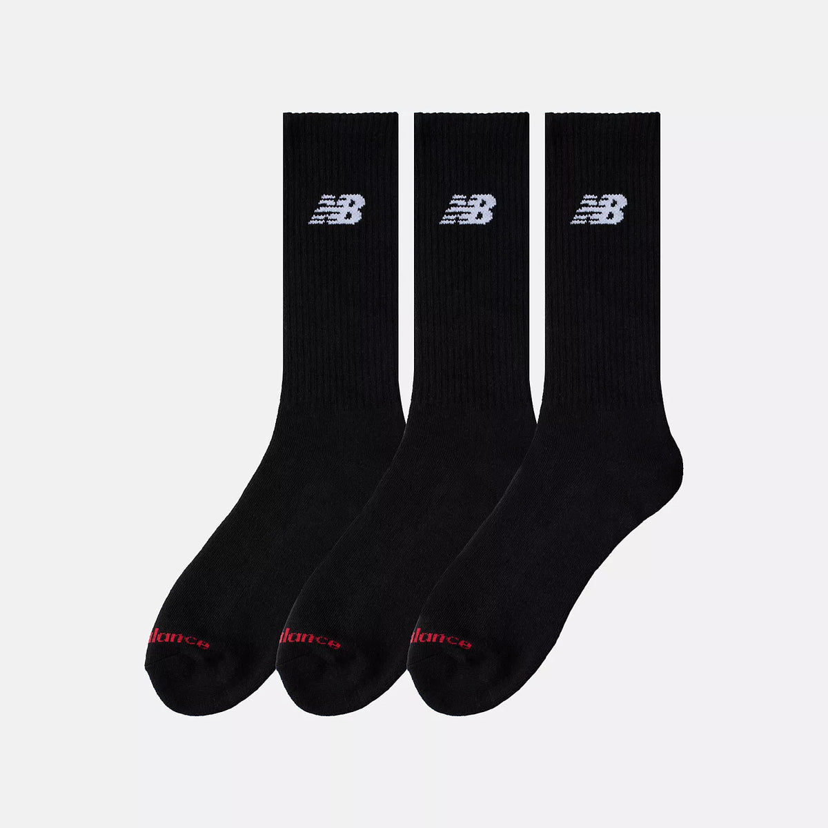 New Balance Everyday Crew Socks Black LAS51293 3 Pairs
