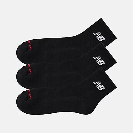 New Balance Everyday Crew Socks Black LAS51303 3 Pairs