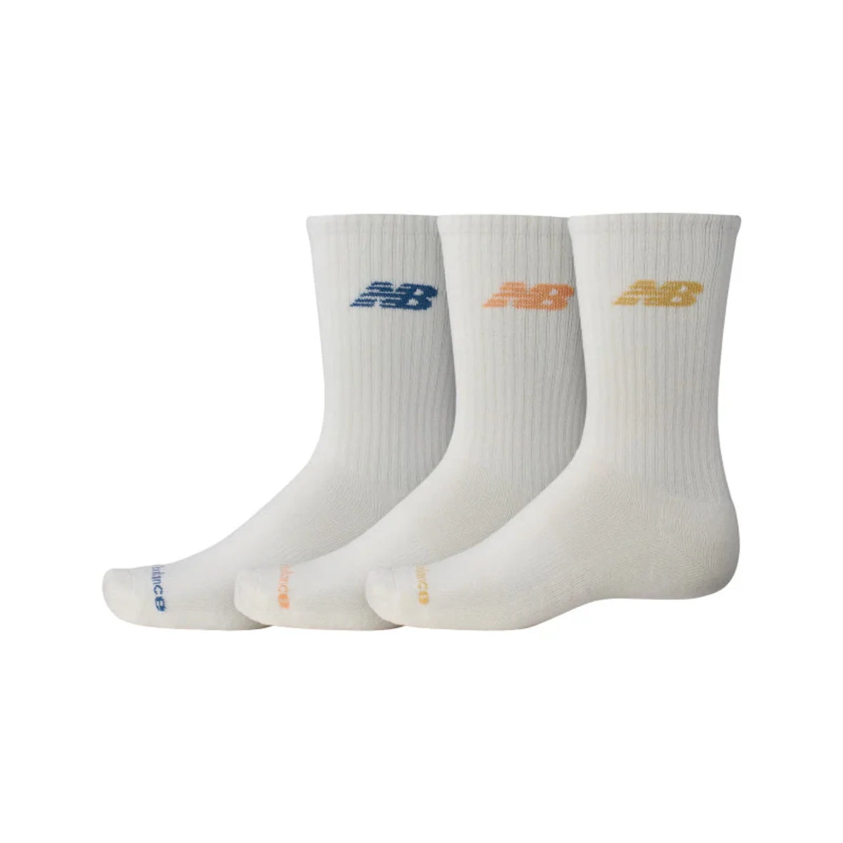 New Balance Socks Everyday Crew White LAS51293 SST 3 Pairs